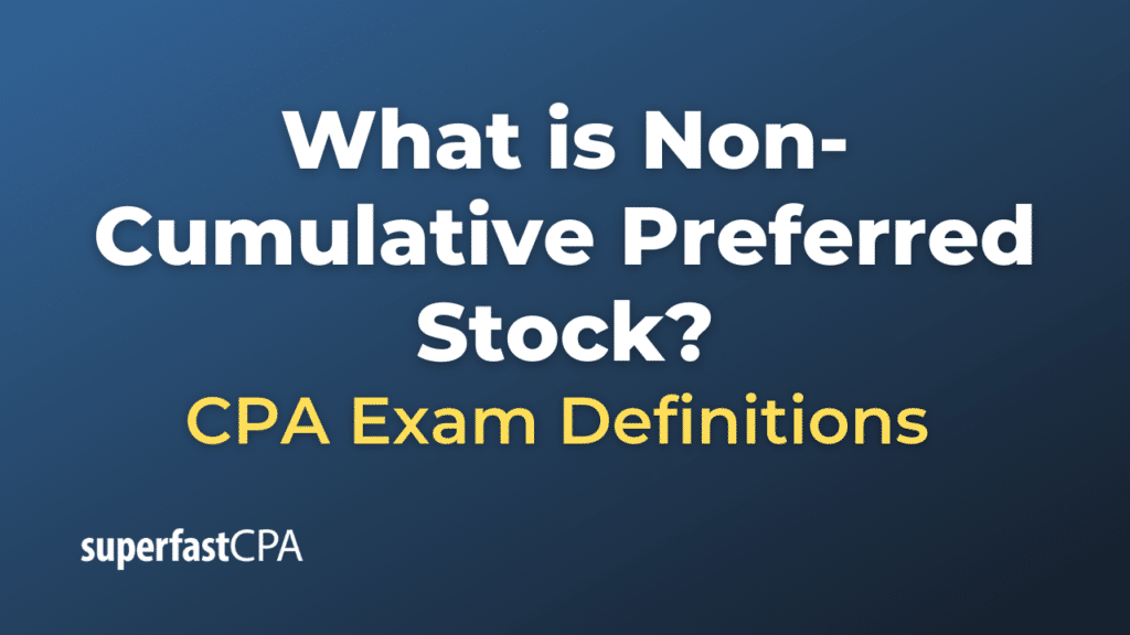 Non-Cumulative Preferred Stock