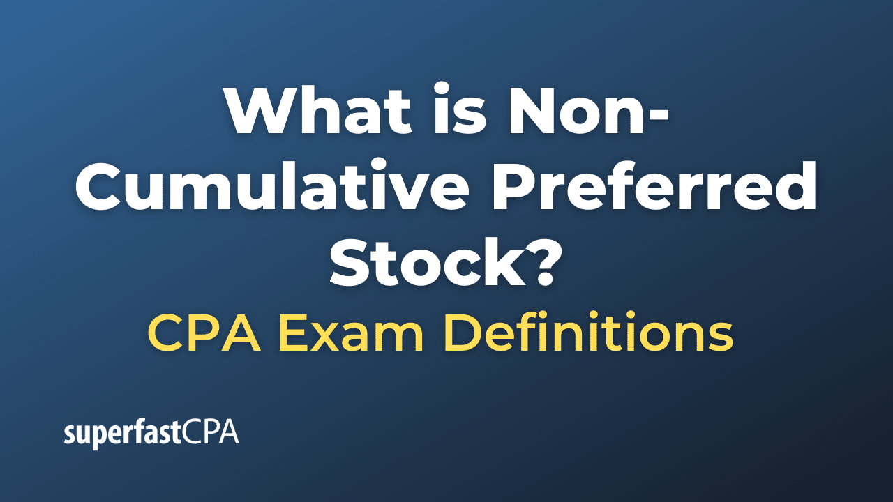 Non-Cumulative Preferred Stock