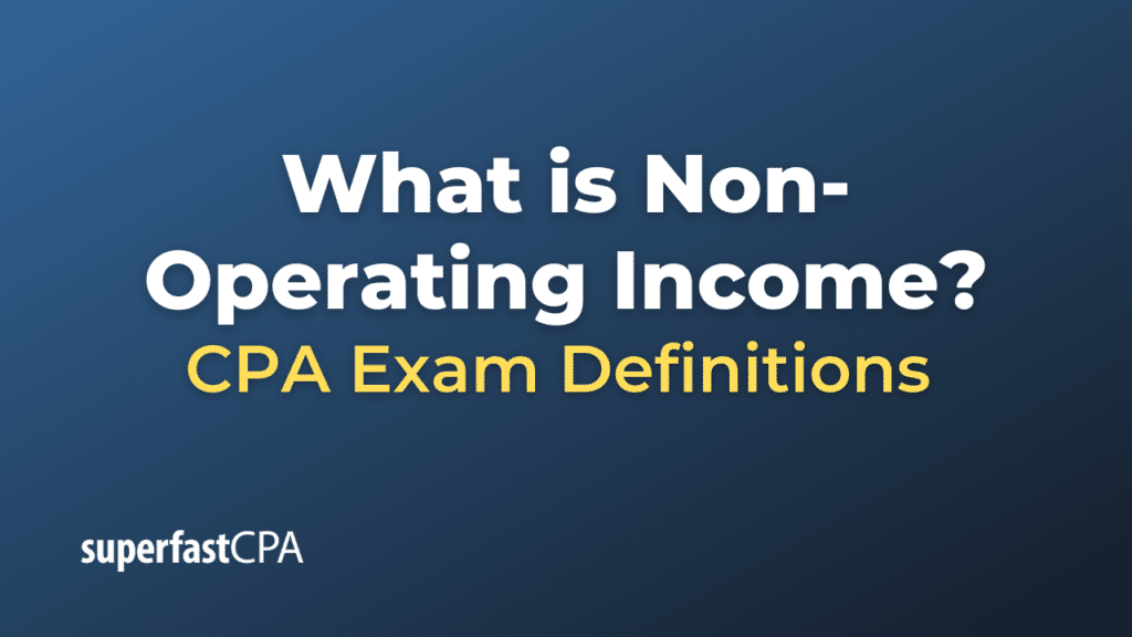 Non-Operating Income