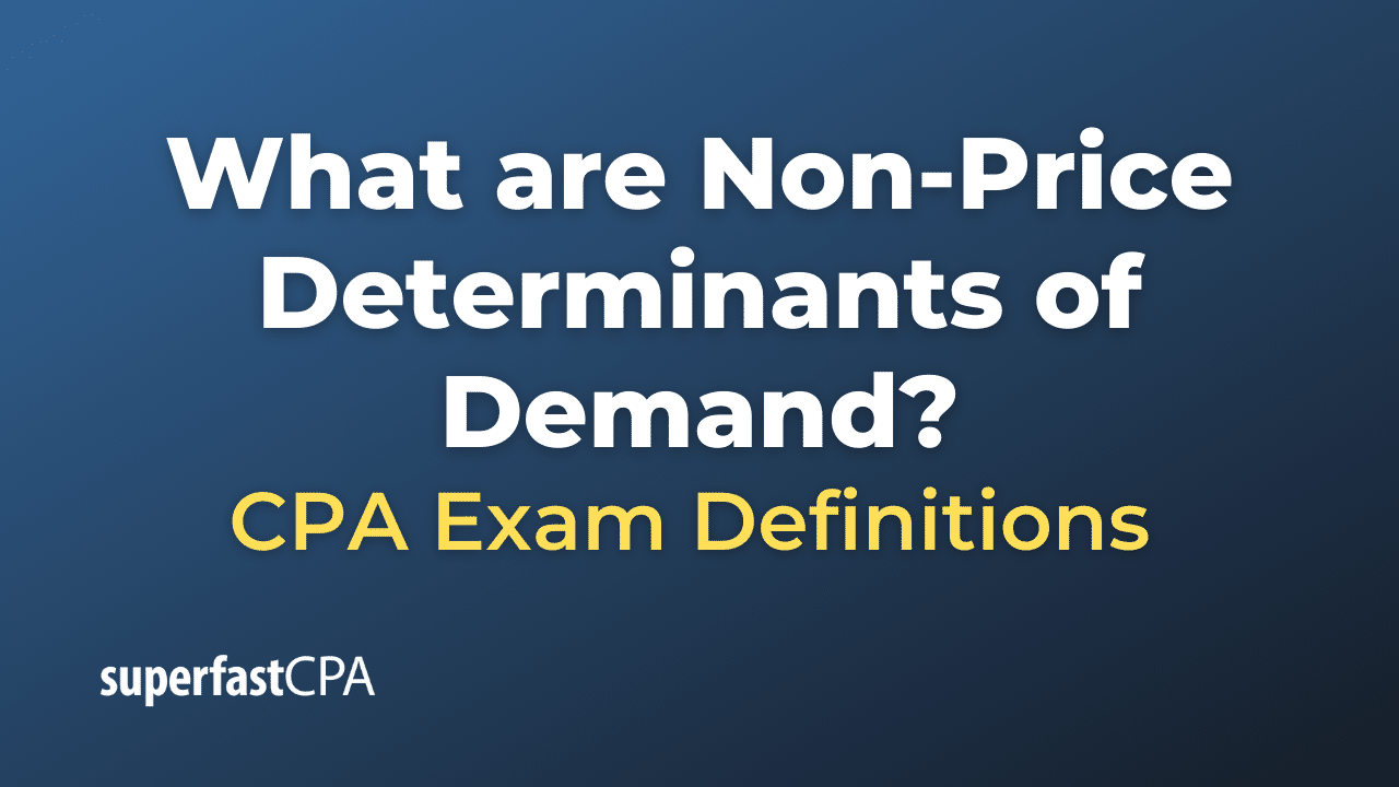 What are NonPrice Determinants of Demand?