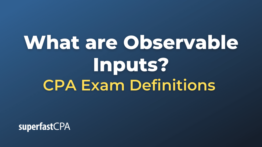 Observable Inputs