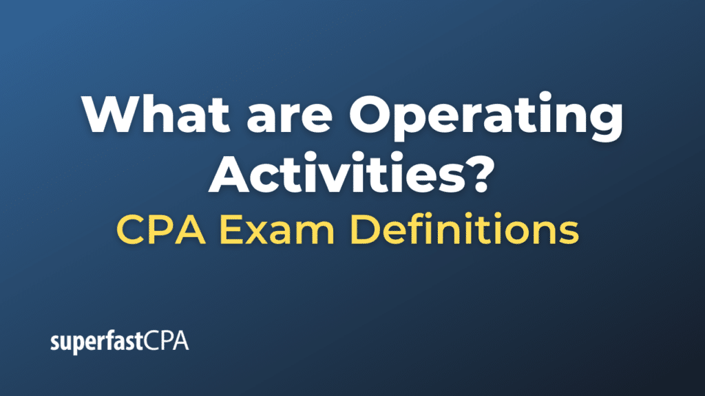 Operating Activities