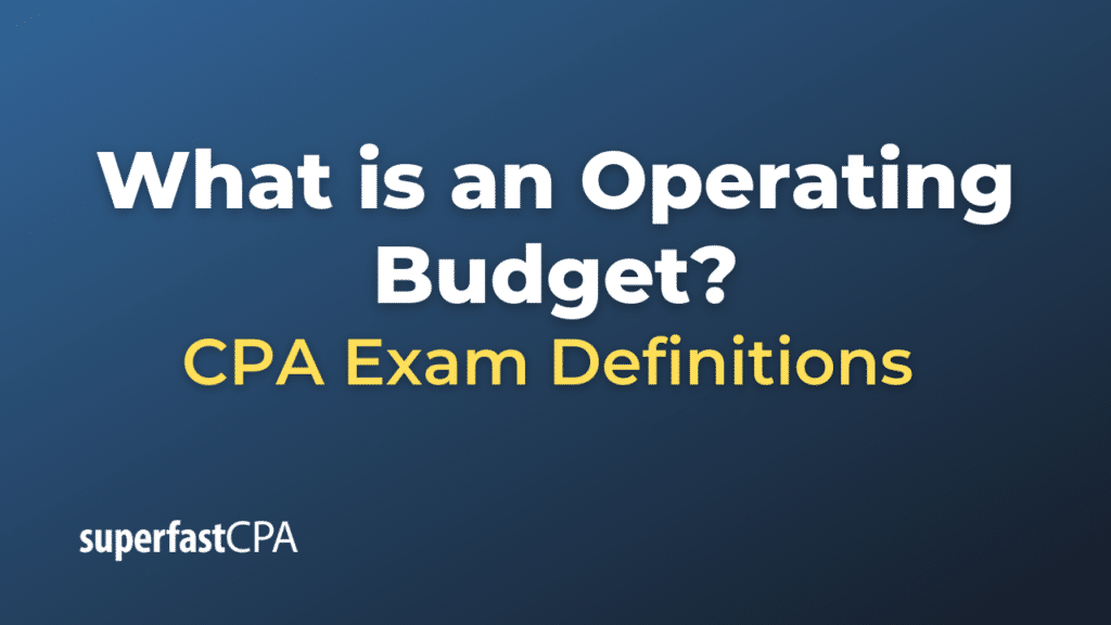 Operating Budget