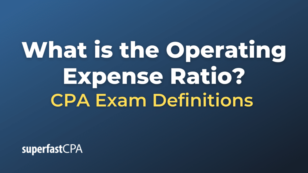 Operating Expense Ratio