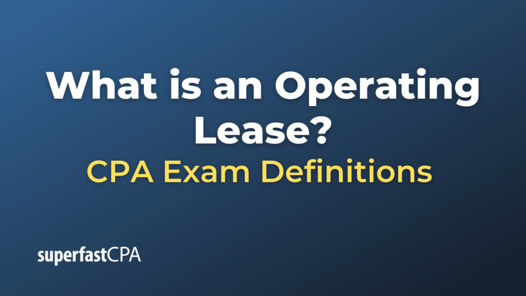 Operating Lease