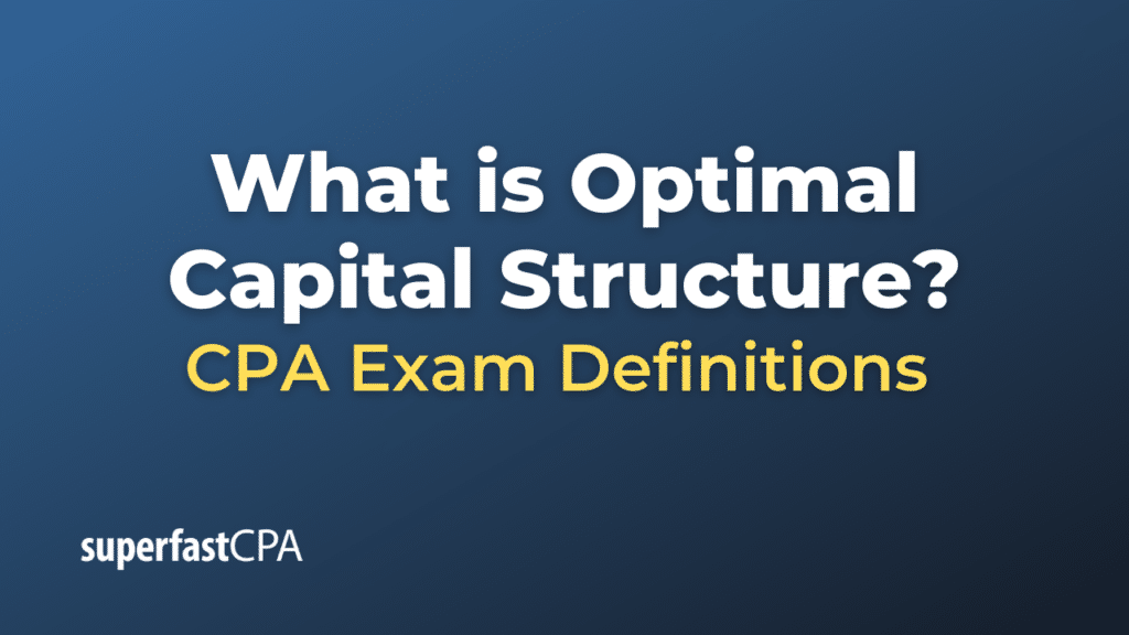 Optimal Capital Structure