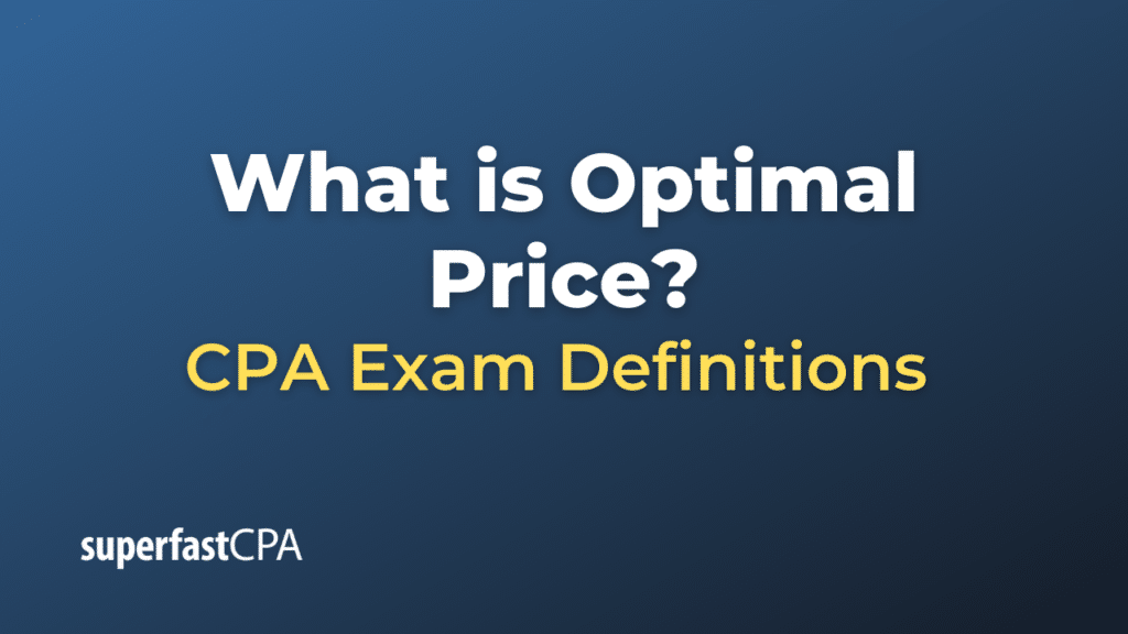 Optimal Price