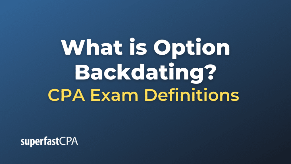 Option Backdating