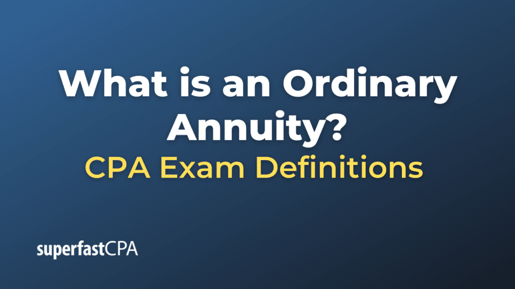Ordinary Annuity
