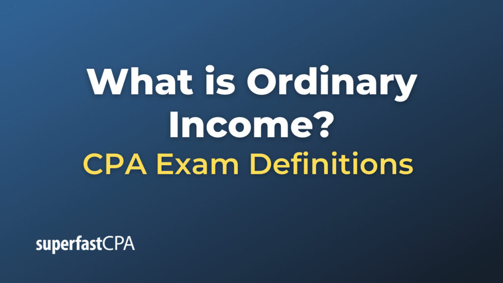 Ordinary Income