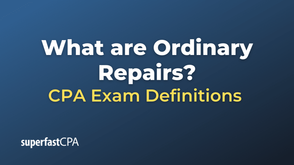 Ordinary Repairs