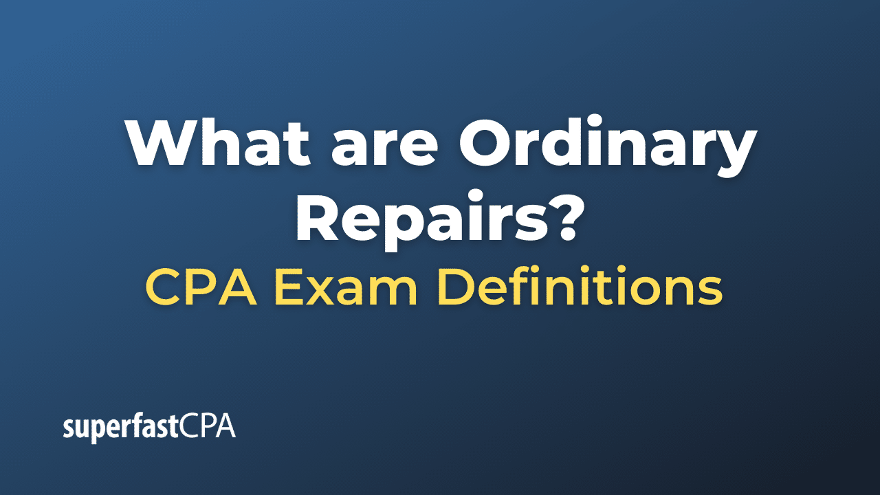 Ordinary Repairs