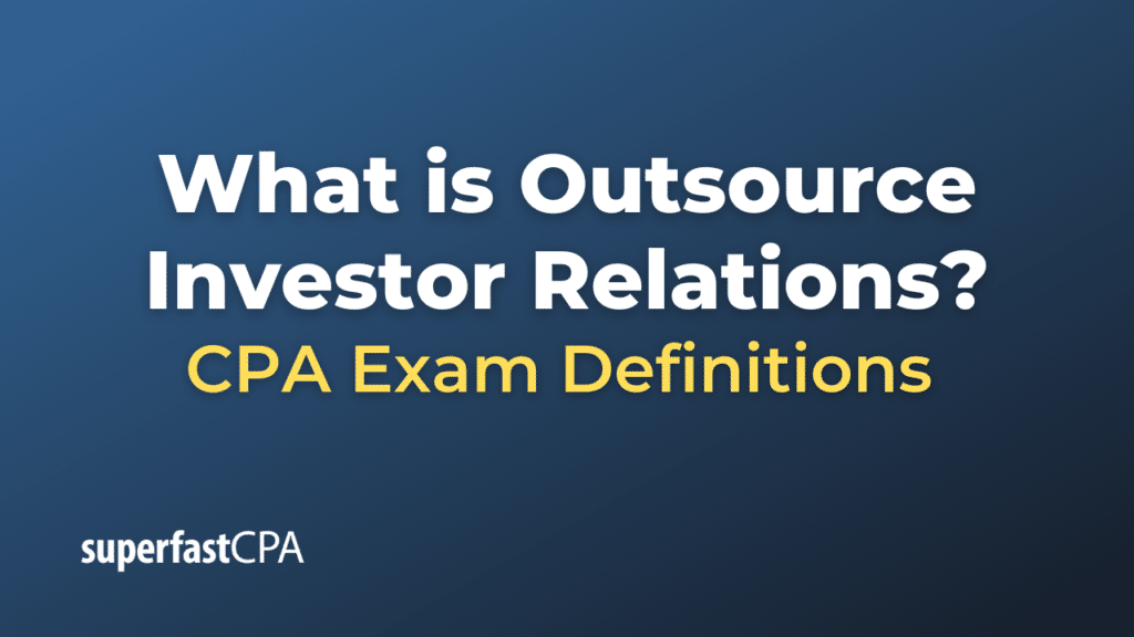 Outsource Investor Relations