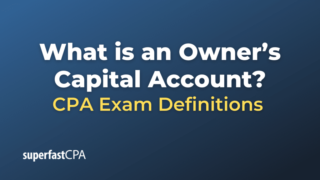 Owner’s Capital Account