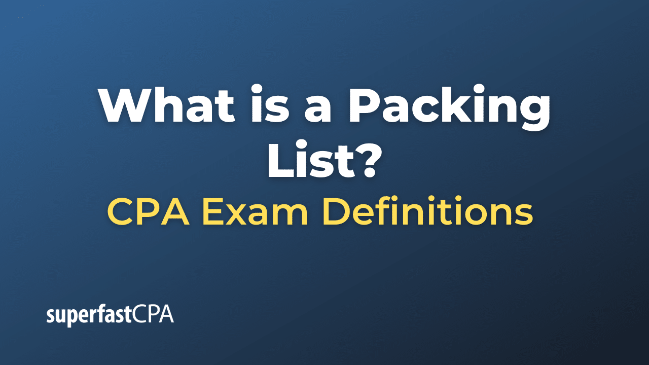 Packing List