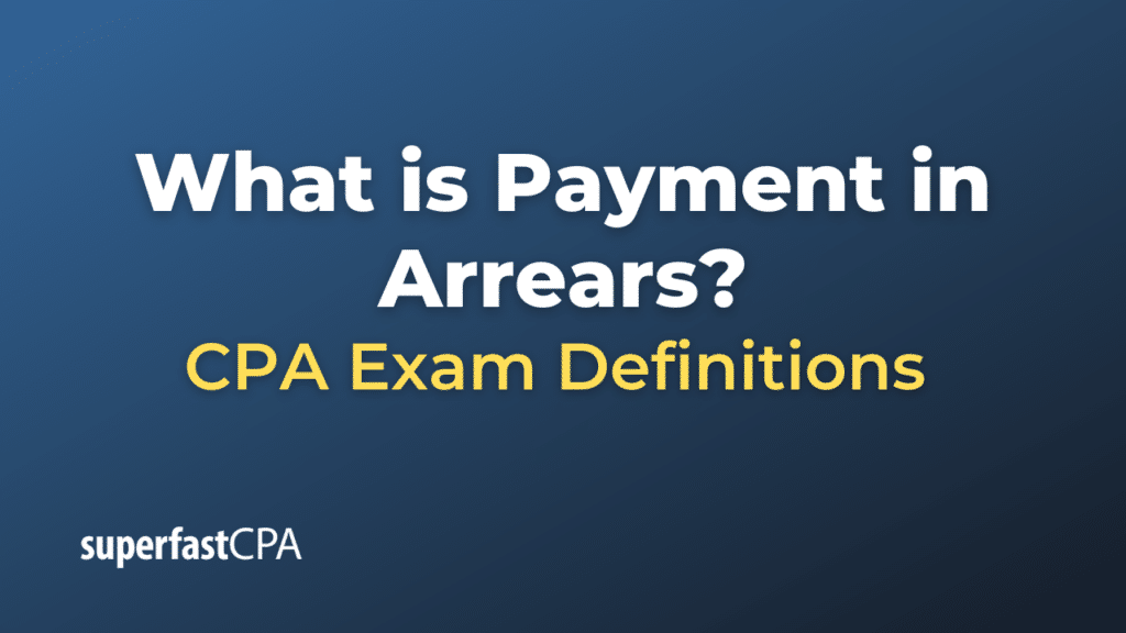 Payment in Arrears