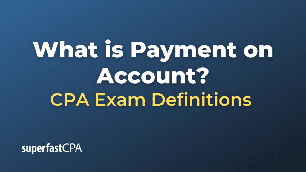 Payment on Account
