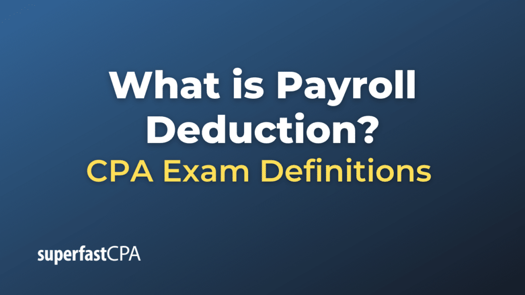 Payroll Deduction