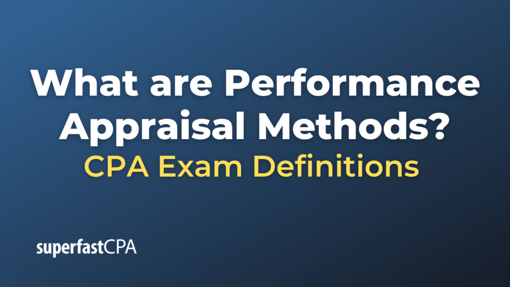 Performance Appraisal Methods