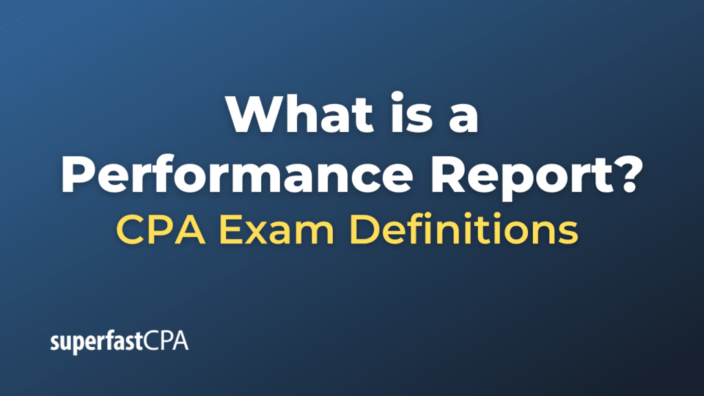 Performance Report