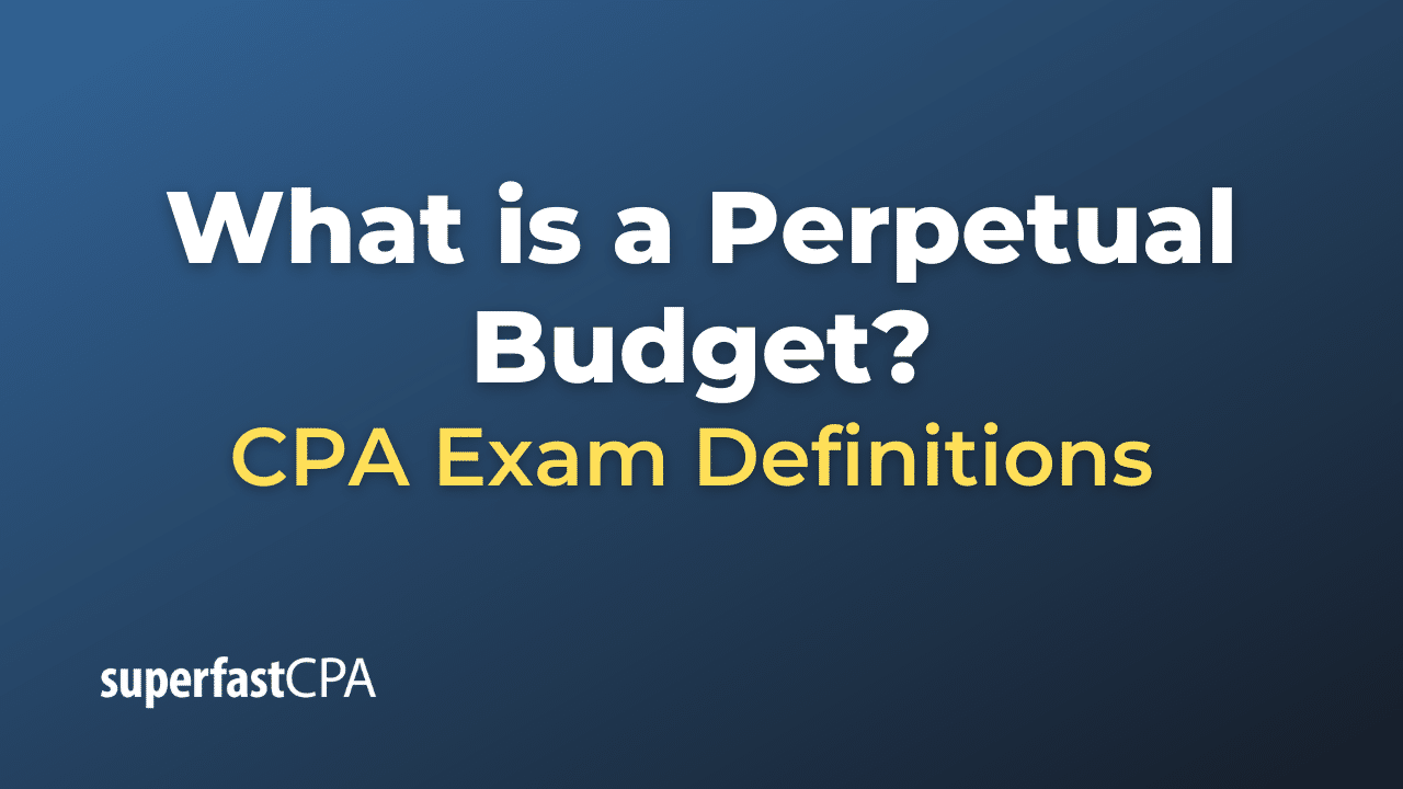 Perpetual Budget