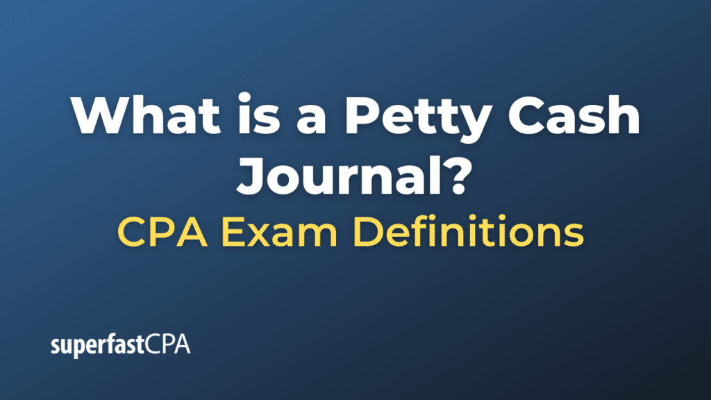 Petty Cash Journal