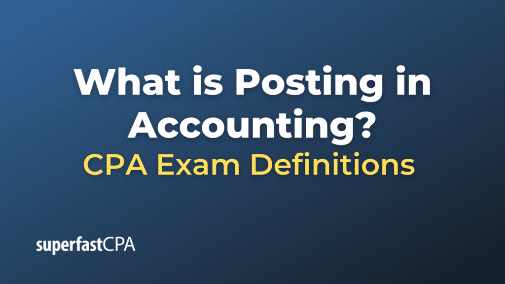 Posting in Accounting