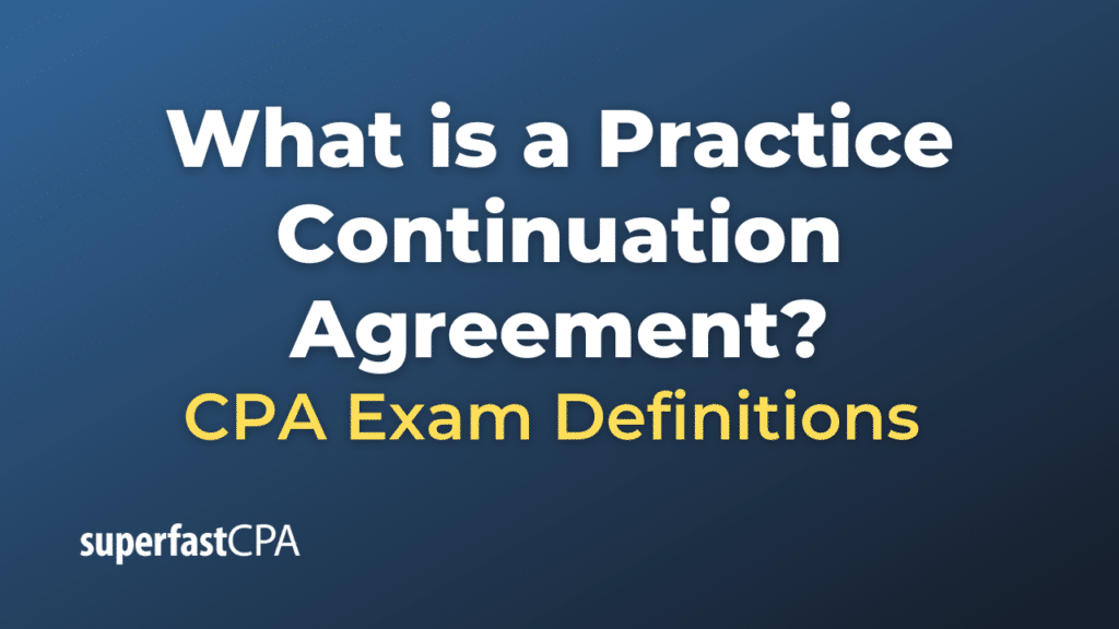 Practice Continuation Agreement
