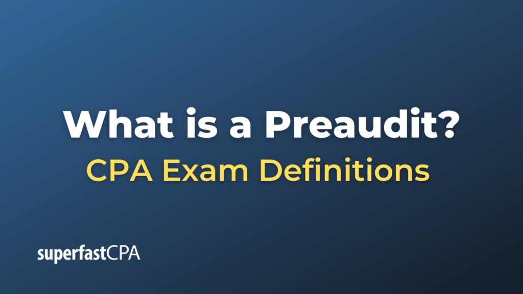 Preaudit