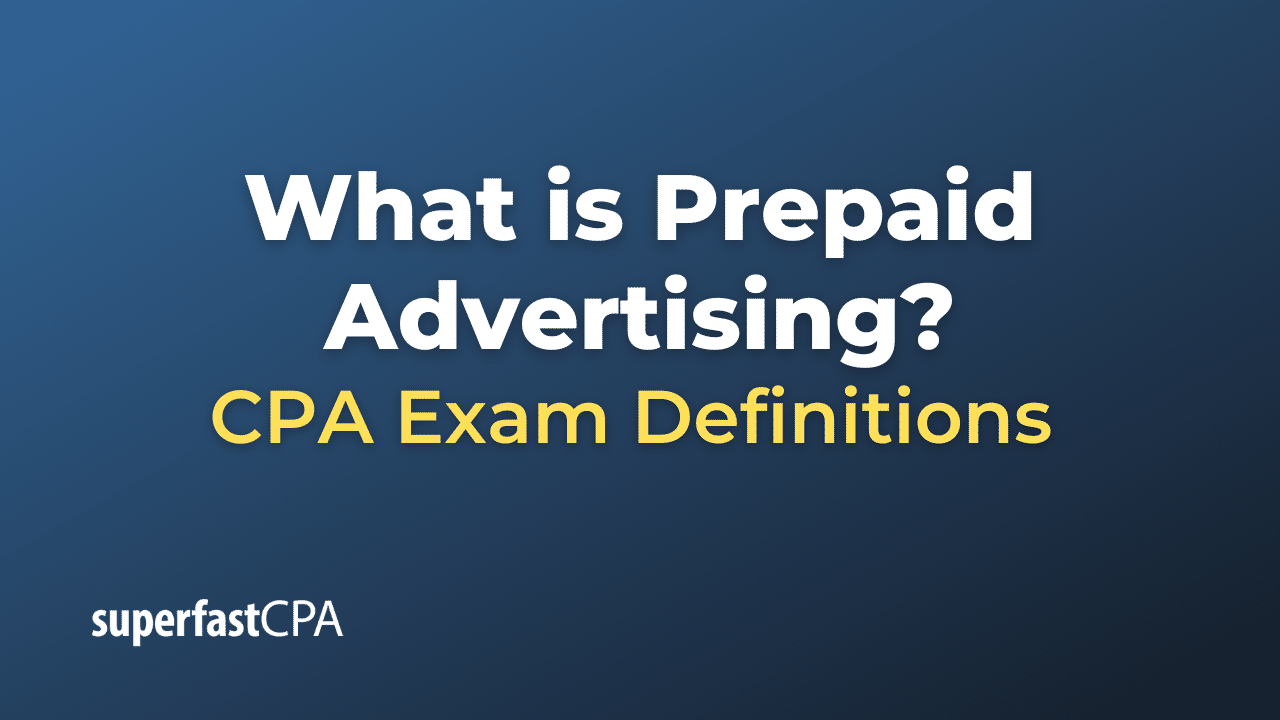 Prepaid Advertising