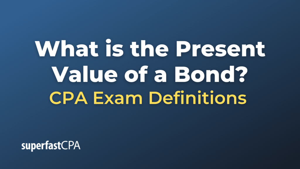 Present Value of a Bond