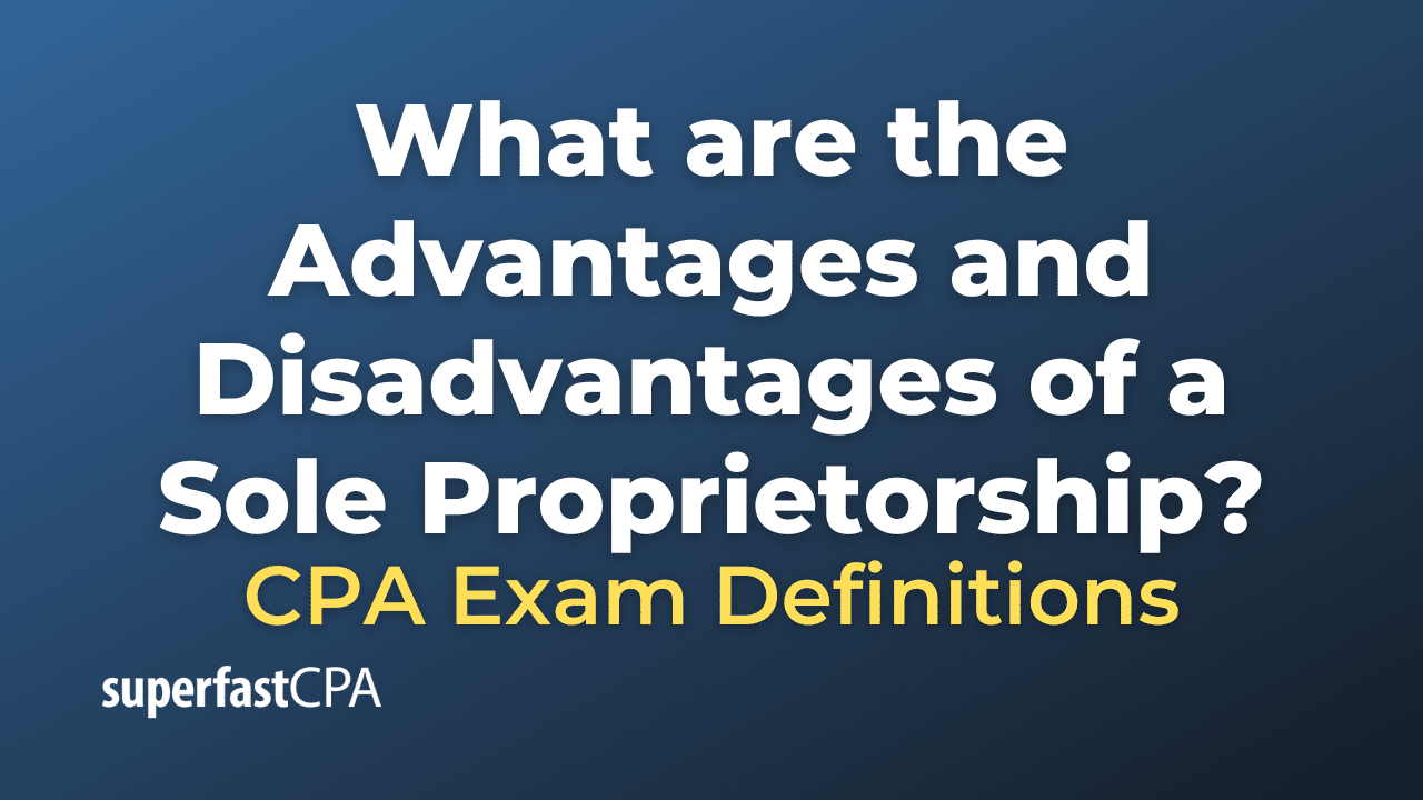 What are the Advantages and Disadvantages of a Sole Proprietorship?