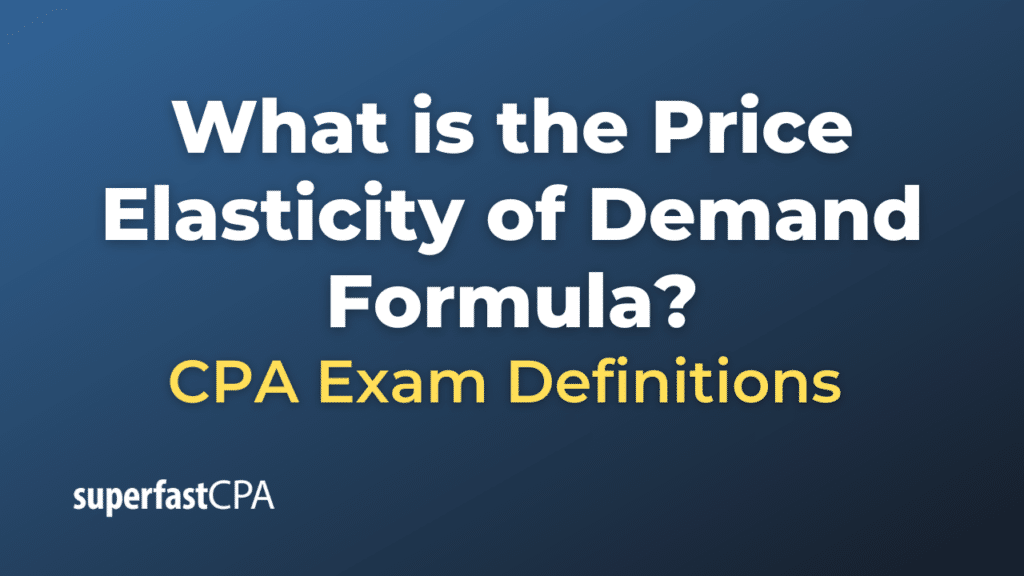 Price Elasticity of Demand Formula