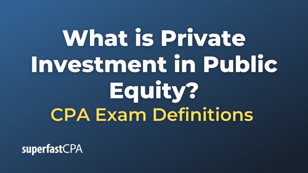 Private Investment in Public Equity