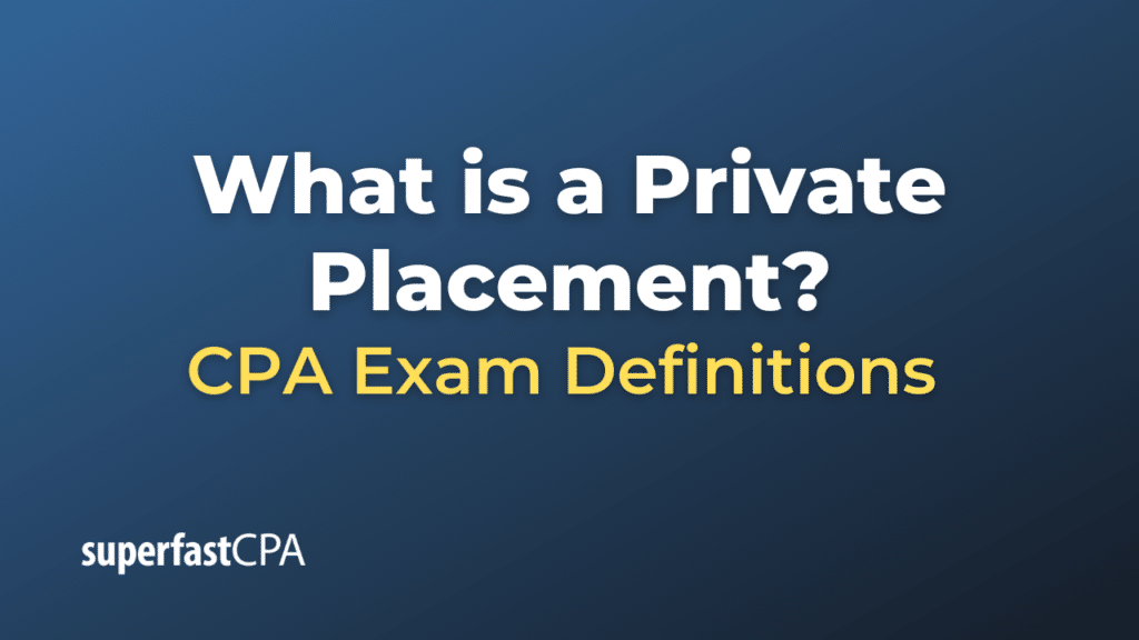 Private Placement