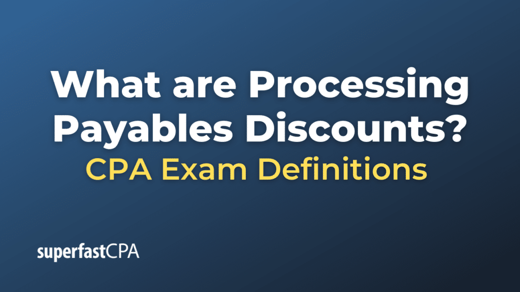 Processing Payables Discounts
