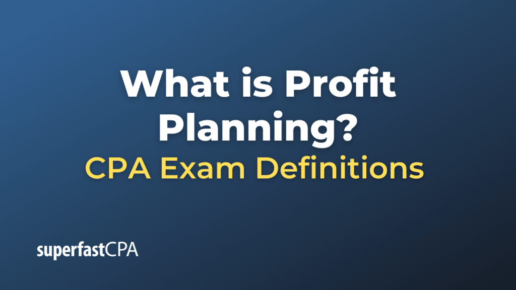 Profit Planning
