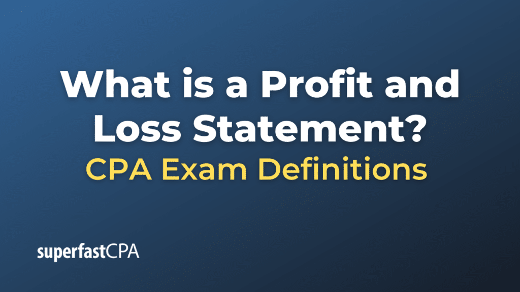 Profit and Loss Statement