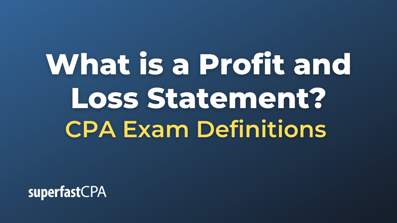 Profit and Loss Statement