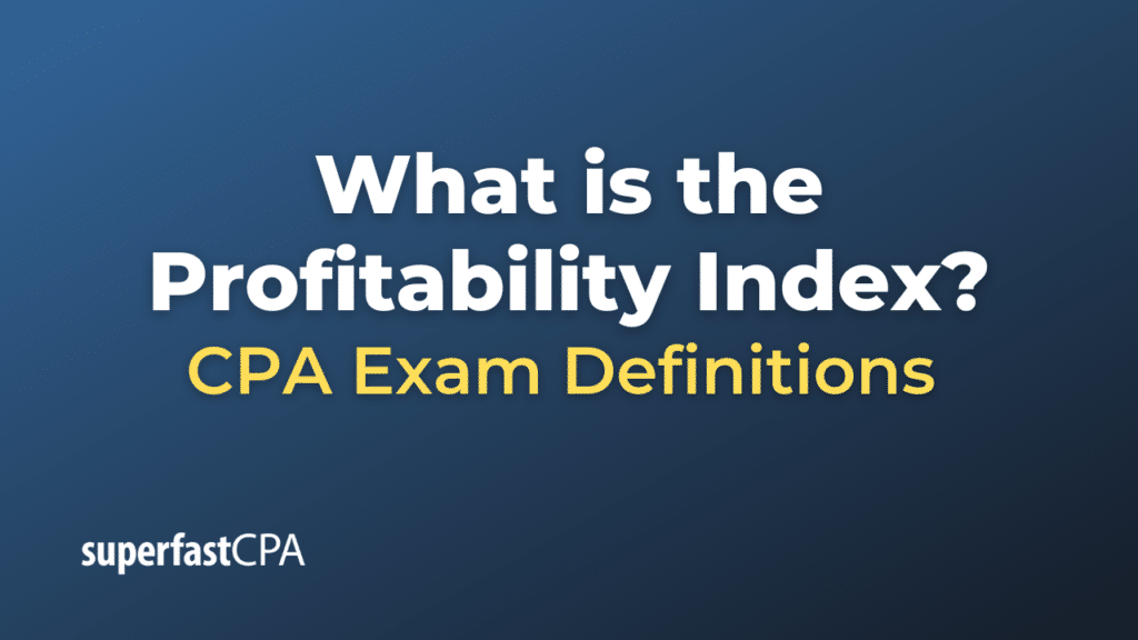 Profitability Index