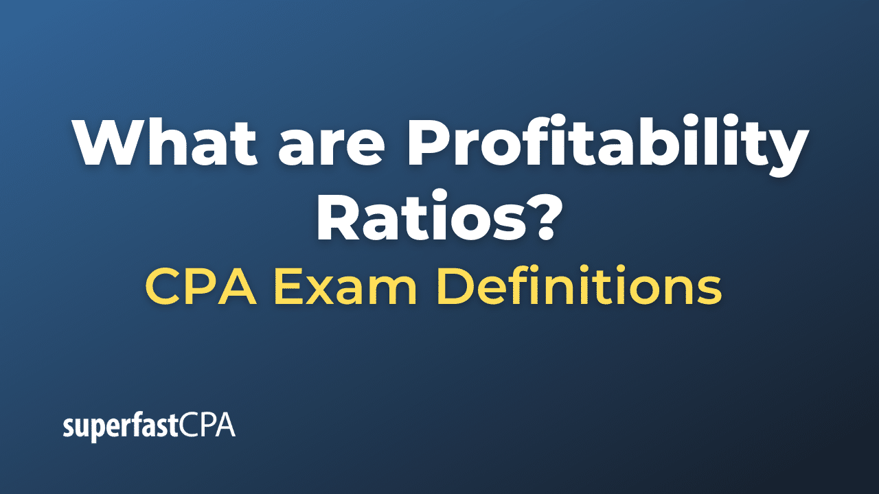 Profitability Ratios