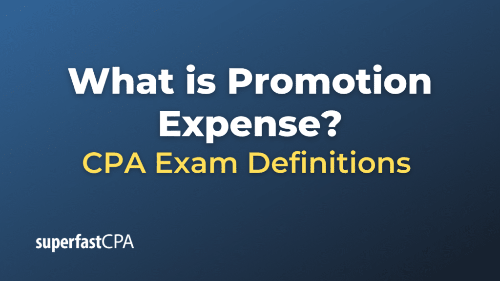 Promotion Expense
