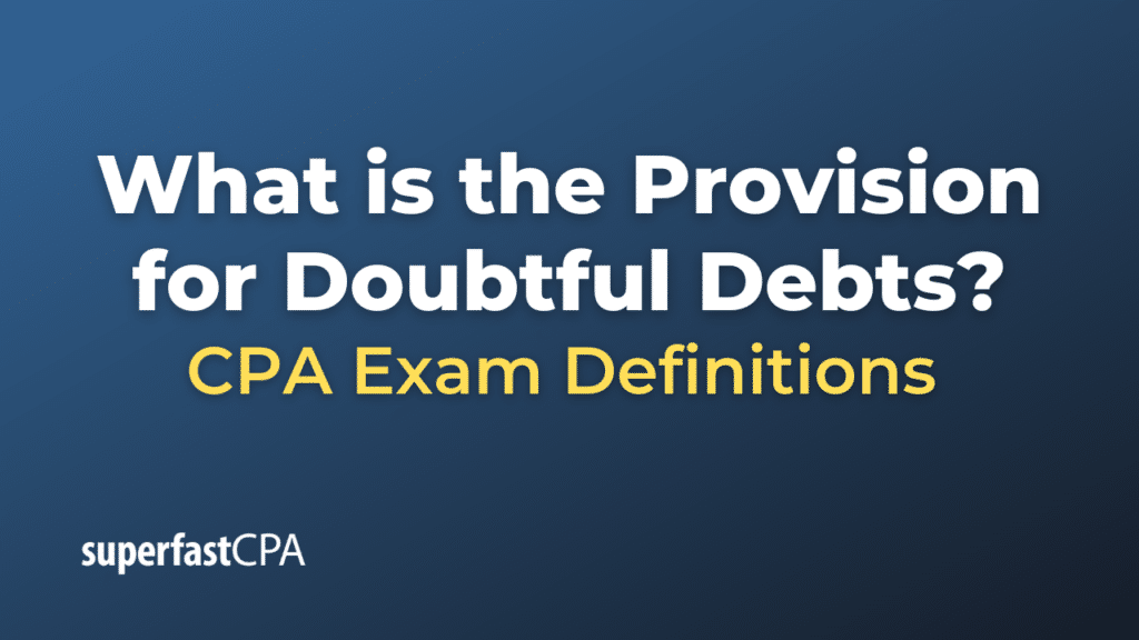 Provision for Doubtful Debts