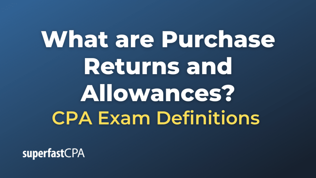 Purchase Returns and Allowances