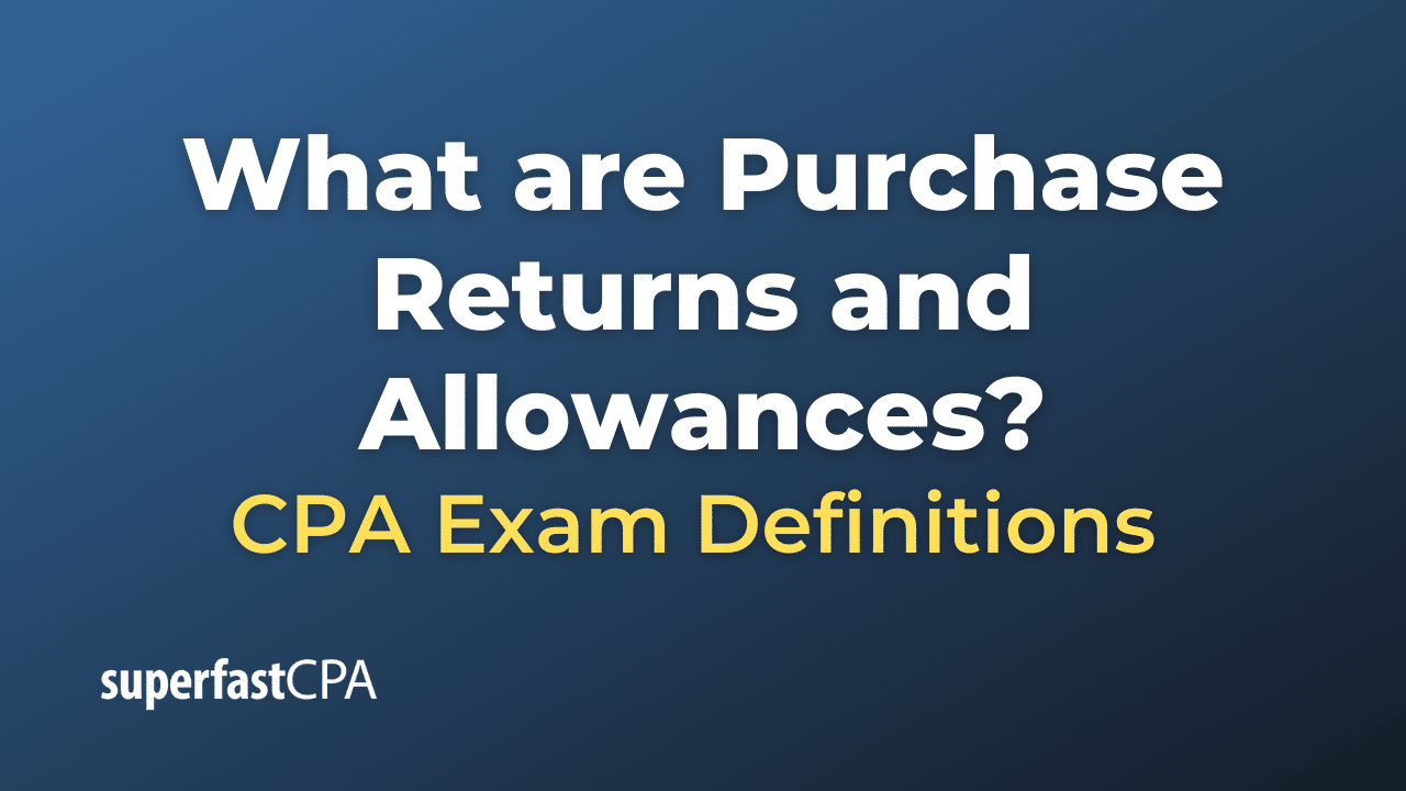 Purchase Returns and Allowances