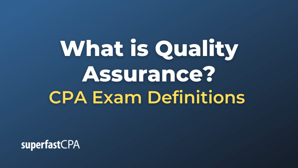 Quality Assurance