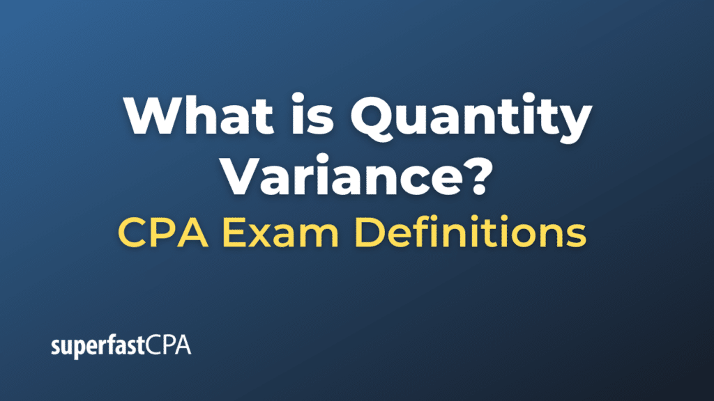 Quantity Variance