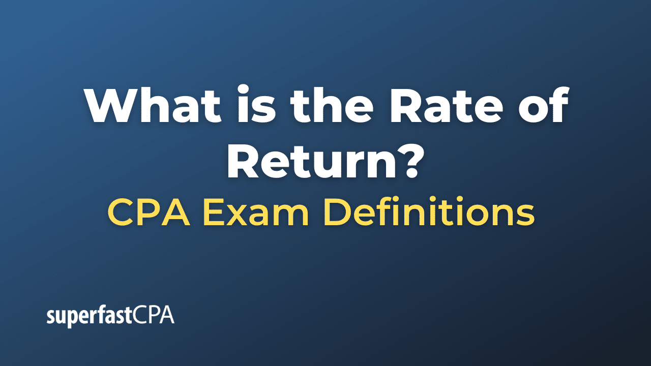 Rate of Return