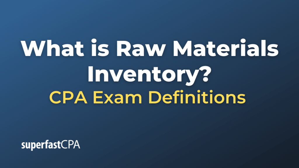 Raw Materials Inventory
