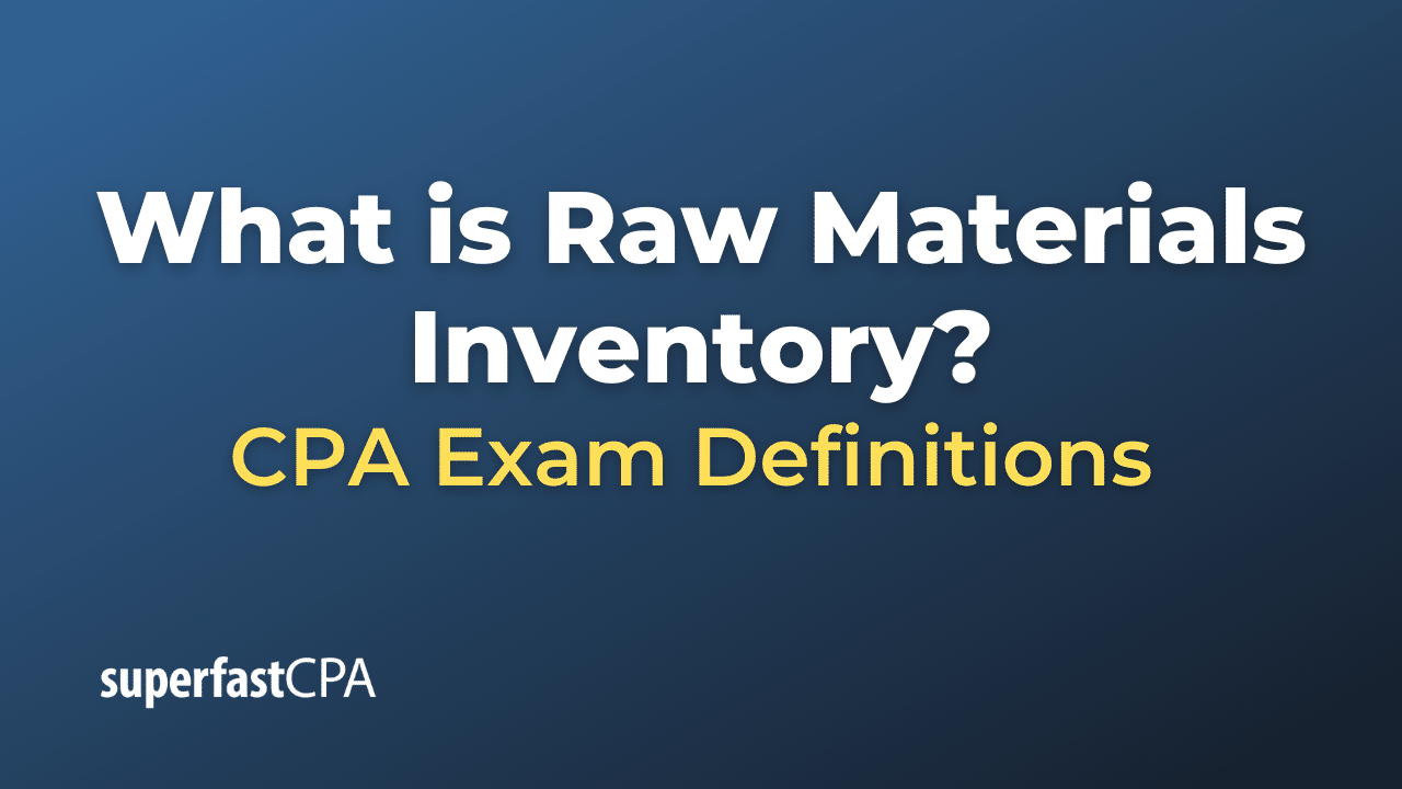 What is Raw Materials Inventory?